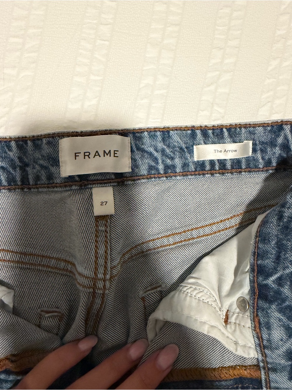 Frame Denim Light Blue The Arrow High-Rise Jeans
